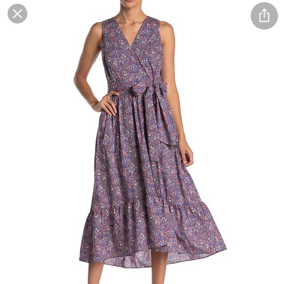 J. Crew Dresses & Skirts - Sleeveless faux-wrap dress in Liberty® Kayoko 4